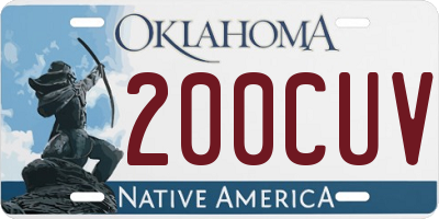 OK license plate 200CUV