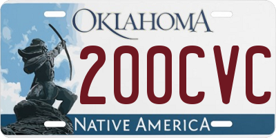 OK license plate 200CVC