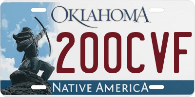 OK license plate 200CVF