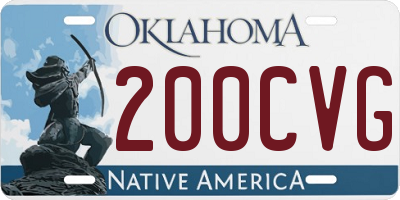 OK license plate 200CVG