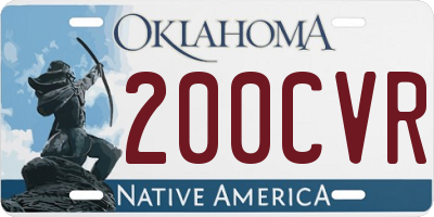 OK license plate 200CVR