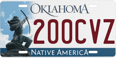 OK license plate 200CVZ