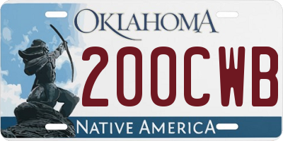 OK license plate 200CWB