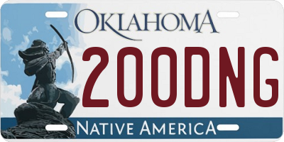 OK license plate 200DNG