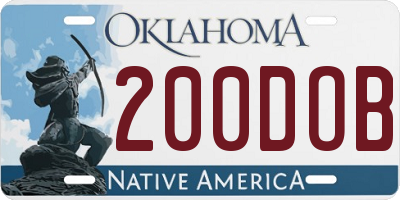 OK license plate 200DOB