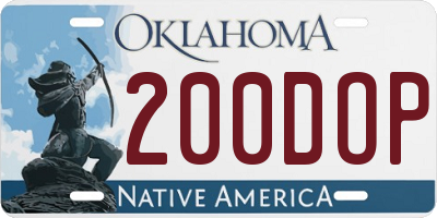 OK license plate 200DOP