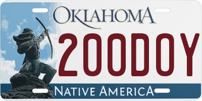OK license plate 200DOY