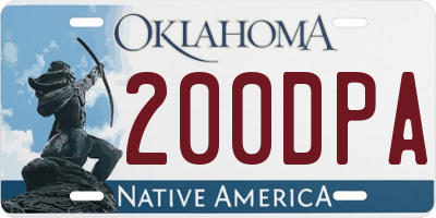 OK license plate 200DPA