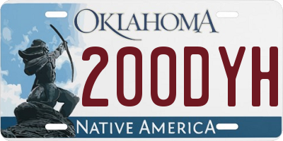 OK license plate 200DYH
