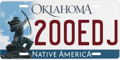 OK license plate 200EDJ