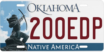 OK license plate 200EDP