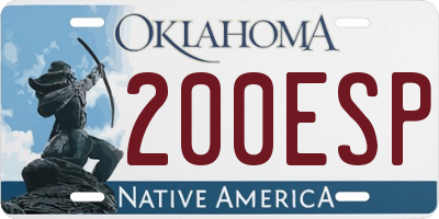 OK license plate 200ESP