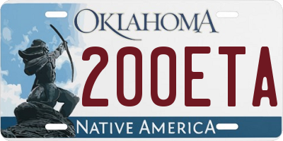 OK license plate 200ETA