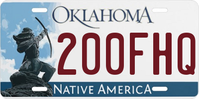 OK license plate 200FHQ