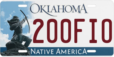 OK license plate 200FIO