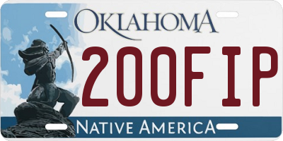 OK license plate 200FIP
