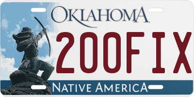 OK license plate 200FIX