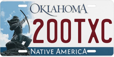 OK license plate 200TXC