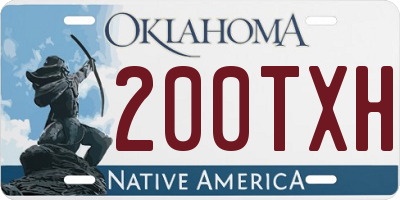 OK license plate 200TXH