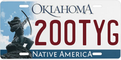 OK license plate 200TYG