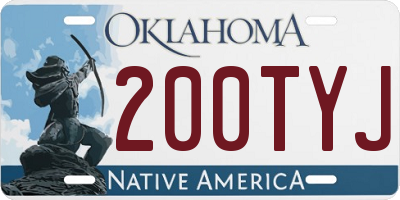 OK license plate 200TYJ