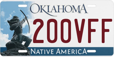 OK license plate 200VFF