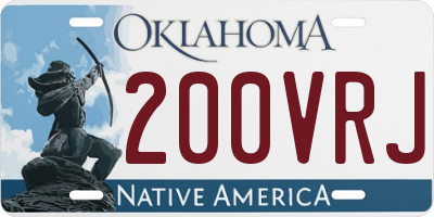 OK license plate 200VRJ