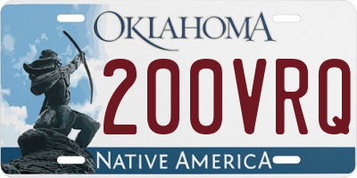 OK license plate 200VRQ