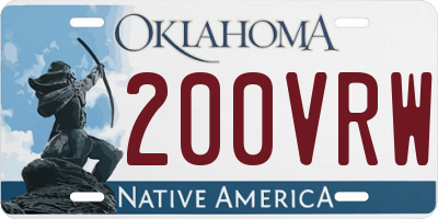 OK license plate 200VRW