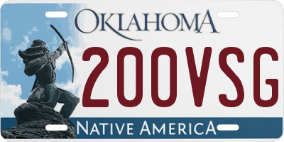 OK license plate 200VSG