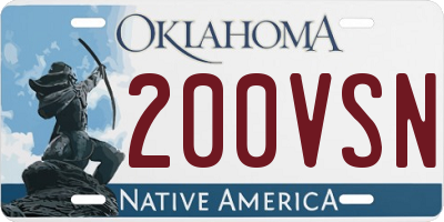 OK license plate 200VSN