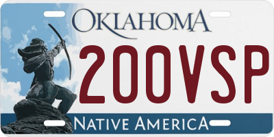 OK license plate 200VSP