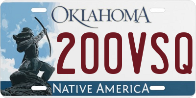 OK license plate 200VSQ