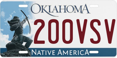 OK license plate 200VSV