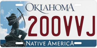 OK license plate 200VVJ
