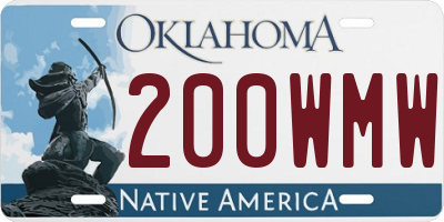 OK license plate 200WMW