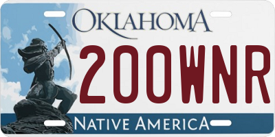 OK license plate 200WNR
