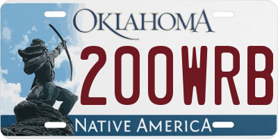 OK license plate 200WRB
