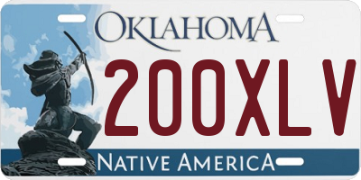 OK license plate 200XLV