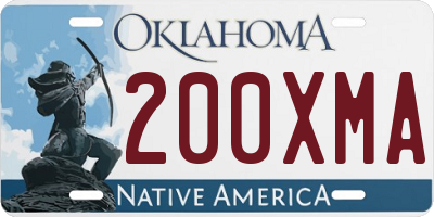 OK license plate 200XMA