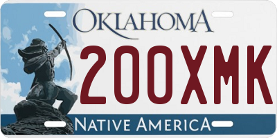 OK license plate 200XMK
