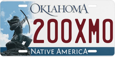 OK license plate 200XMO