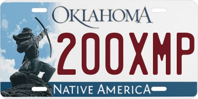 OK license plate 200XMP