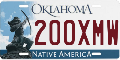 OK license plate 200XMW