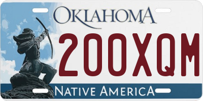 OK license plate 200XQM