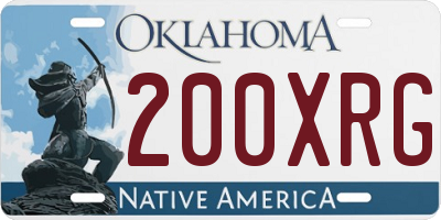 OK license plate 200XRG