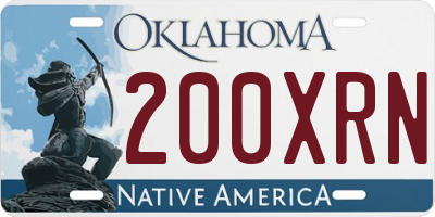 OK license plate 200XRN