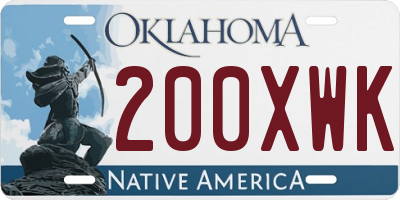 OK license plate 200XWK