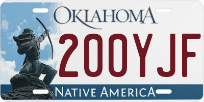 OK license plate 200YJF