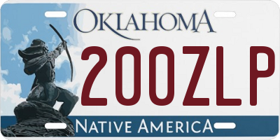 OK license plate 200ZLP